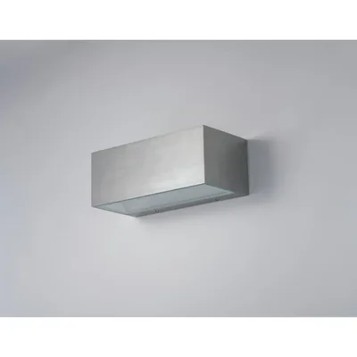 Applique da esterno rettangolare in alluminio nichel, LED 18W, CCT, 22x10.3x8.5cm