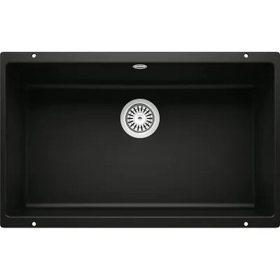 Blanco | Lavello a una vasca ROTAN 700-U 1526099 finitura nero da 73 cm - Sottotop