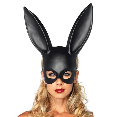 Leg Avenue Maschera Coniglio Nera Rabbit Mask One Size Fetish BDSM Costume