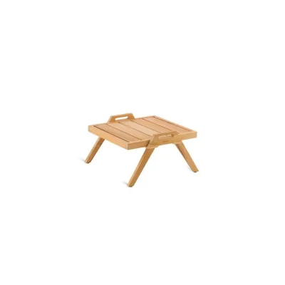 Unopiù Tavolino fisso impilabile SYNTHESIS in teak da 57x55 cm - Con maniglie - IN PROMOZIONE FINO AL 6/07