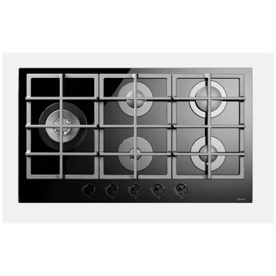 PRONTA CONSEGNA - Ilve Piano cottura gas Professional Plus HCG90SCK in vetro temperato nero da 86 cm
