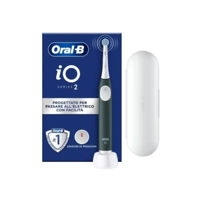 ORALB POWER IO2 SPAZZOLINO ELETTRICO FOREST GREEN + TRAVEL CASE