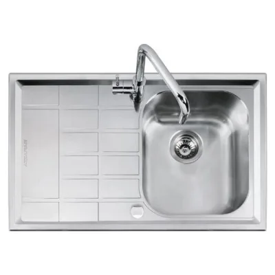 Barazza Lavello una vasca con gocciolatoio sx B_LEVEL 1LLV90/1S finitura inox satinato da 86x50 cm - IN PROMOZIONE FINO AL 6/07