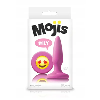 Plug anale NS Novelties Mojis ILY silicone 8,5 cm mini con base emoji svasata