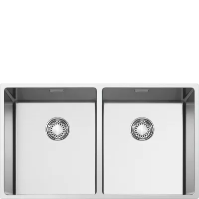 Smeg S Lavello due vasche VR12S3434 finitura acciaio inox da 74x44 cm - Filotop/Flat/Sottotop - IN PROMOZIONE FINO AL 6/07