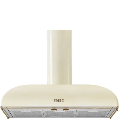 Smeg Cappa a parete KS89POE finitura panna da 90 cm
