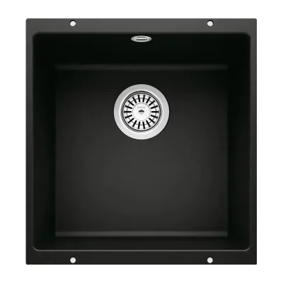 Blanco | Lavello a una vasca ROTAN 400-U 1526097 finitura nero da 43 cm - Sottotop