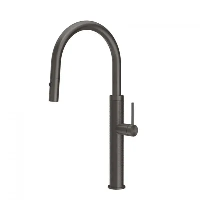 PRONTA CONSEGNA - Gessi Miscelatore monocomando con doccetta estraibile Kitchen Meccanica 60024 707 finitura Black Metal Brushed - IN PROMOZIONE FINO AL 5/09