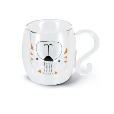NEAVITA MUG VETRO DOPPIO MURO TIGRO TEA & FRIENDS 250 ML