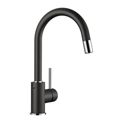 PRONTA CONSEGNA - Blanco | Miscelatore monocomando con doccetta estraibile MIDA-S 1526146 finitura nero