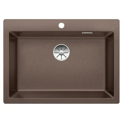 Blanco Lavello una vasca PLEON 8 1518344 finitura caffè da 70x51 cm - Sopratop