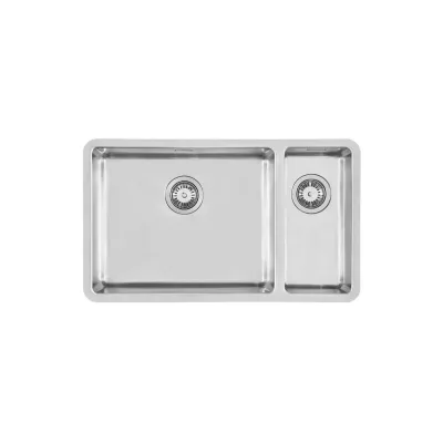 Foster Lavello due vasche 2204 851 finitura acciaio inox da 76x45 cm - Vasca grande a sinistra - IN PROMOZIONE FINO AL 30/06