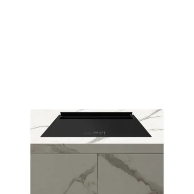 Airforce Piano cottura a induzione con cappa aspirante INNOVA VISIO PLUS 90 A PETRA AF000026 finitura nero opaco da 90 cm