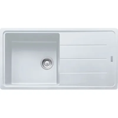 Franke: Lavello una vasca con gocciolatoio Boston BFG 611-97 114.0276.119 finitura fragranite bianco da 97x50 cm