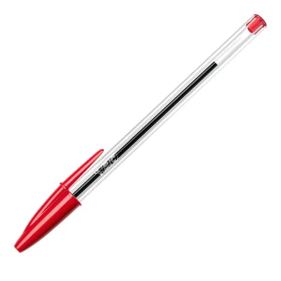 50 Penne a sfera Bic Cristal ROSSA punta media 1,0mm
