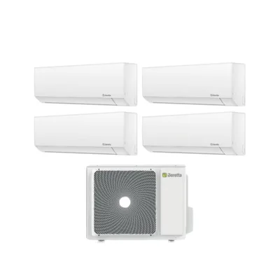 Climatizzatore Condizionatore Beretta Quadri Split 9000+9000+9000+9000 Btu Serie BREVA E Inverter Con 24000-4 Wi-Fi Optional 9+9+9+9 A++/A+