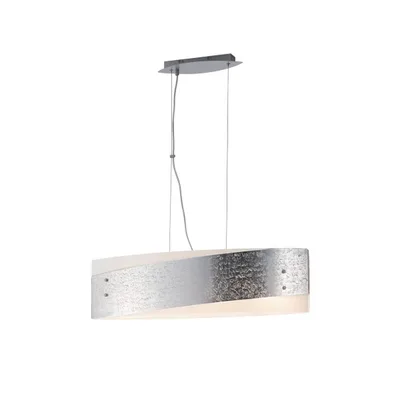 Lampadario a sospensione Bianco/Silver 4Xe27 75X20X120Cm