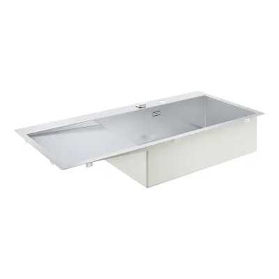 Grohe Lavello una vasca con gocciolatoio a sinistra 31582SD1 finitura acciaio inox da 116x52 cm