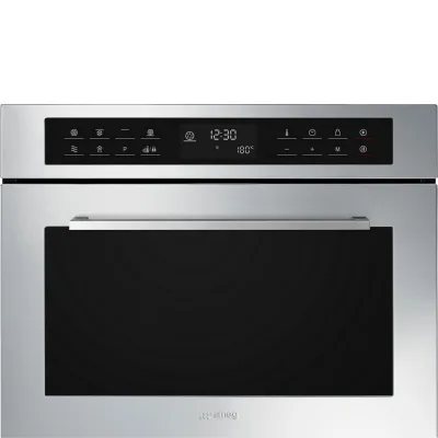 Smeg Forno compatto combinato microonde SF4400MCX1 finitura inox antimpronta da 60 cm
