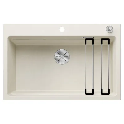 PRONTA CONSEGNA - Blanco | Lavello una vasca ETAGON 8 1527079 finitura soft white da 78x51 cm - Sopratop
