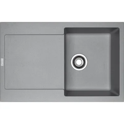 Franke: Lavello una vasca con gocciolatoio Maris MRG 611 114.0066.566 finitura fragranite stone grey da 78x50 cm
