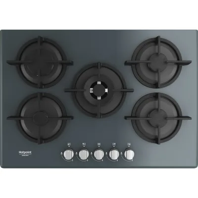 Hotpoint Piano cottura a gas Diamond HAGD 72S/MR finitura vetro specchio da 73 cm