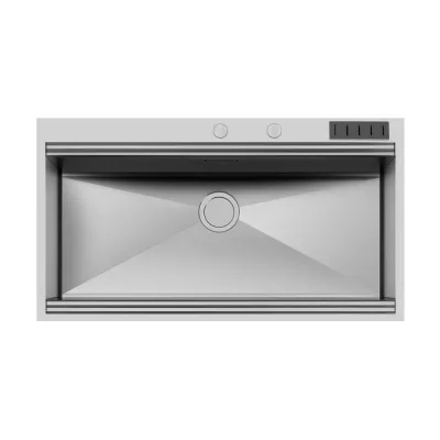 Foster Lavello una vasca 1017 055 finitura acciaio inox da 102.4x56 cm