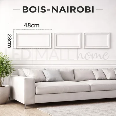 Kit Boiserie LEDMall Home Pronto da Montare con Bordi Pretagliati mod. NAIROBI