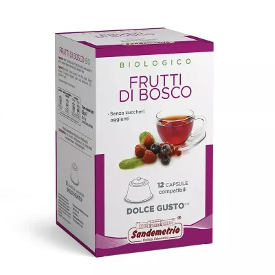 12 Capsule Frutti di Bosco Sandemetrio Bio compatibili Dolce Gusto