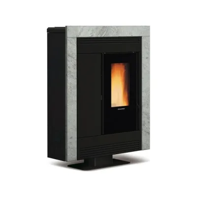 Extraflame Stufa a pellet canalizzata slim SOUVENIR PLUS PETRA 5.0 1293920 finitura pietra naturale