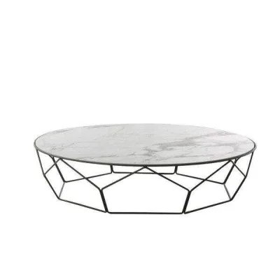 Bonaldo Tavolino Arbor con struttura in metallo e piano a scelta da Ø117 cm e h. 27 cm