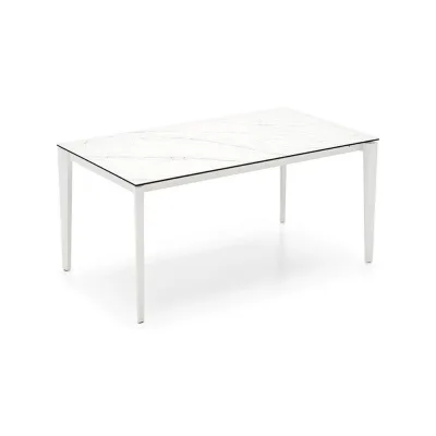 Connubia Tavolo allungabile Artic Fast CB4860-R 160 con struttura in metallo e piano in ceramica da 160(260)x90 cm