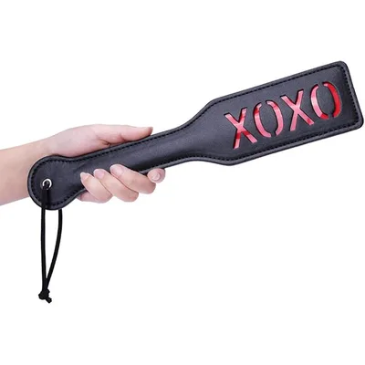 Sculacciatore 32 cm Premium paddle nero Bondage BDSM Fetish Fetish pelle