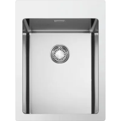 Smeg S Lavello una vasca VR12S34RS finitura acciaio inox da 39x51 cm - Filotop/Flat