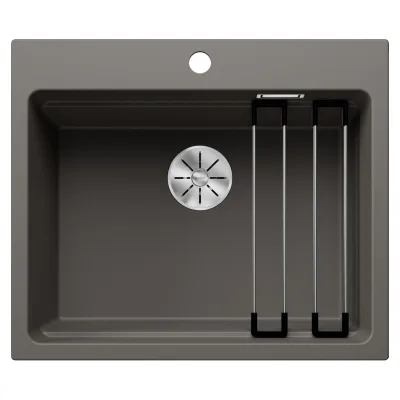 Blanco Lavello a una vasca ETAGON 6 Total Black 2527259 finitura grigio vulcano da 60x51 cm - Sopratop