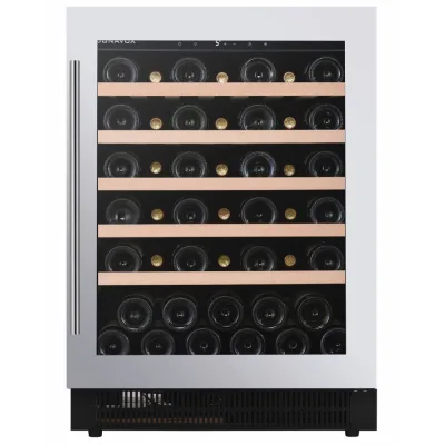 Dunavox Cantina vino a incasso o a libera installazione Flow-46 DAUF-46.138SS finitura acciaio inox da 59.5 cm