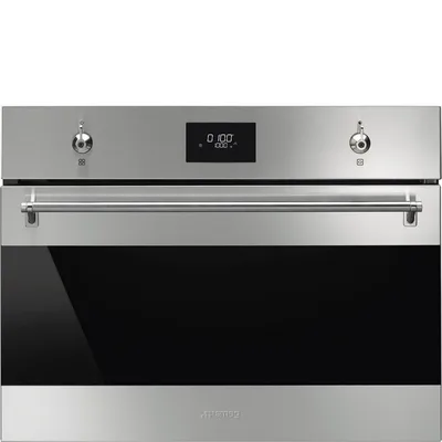 Smeg Forno compatto combinato microonde Galileo Micro + grill da incasso SO4301M0X finitura acciaio inox antimpronta da 60 cm