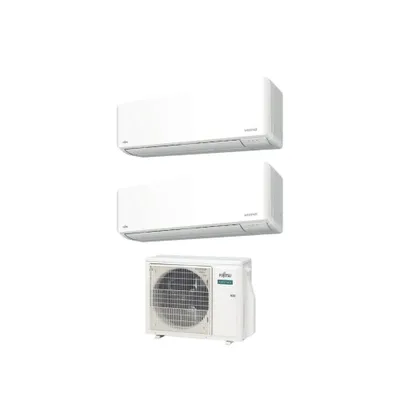 Climatizzatore Condizionatore FUJITSU Dual Split Inverter serie KM AIRSTAGE 12000+12000 con AOEG18KBCA2 R-32 12+12 WI-FI INTEGRATO A+++/A++