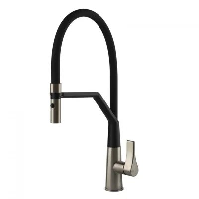 PRONTA CONSEGNA - Gessi Miscelatore semi pro monocomando con doccetta estraibile Proton Collection 17191 149 finitura Finox - IN PROMOZIONE FINO AL 5/09