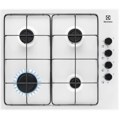 Electrolux | Piano cottura a gas Slim Profile KGS6404W finitura bianco da 60 cm