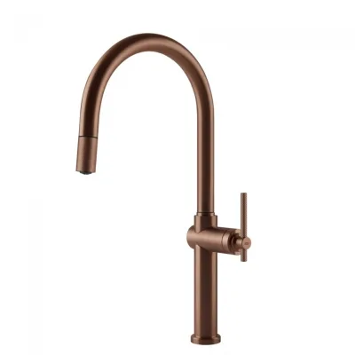 PRONTA CONSEGNA - Gessi Miscelatore monocomando con doccetta estraibile Habito 60672 708 finitura Copper Brushed - IN PROMOZIONE FINO AL 5/09