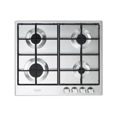 De Longhi Piano cottura a gas SLF 4R60 LX in acciaio inox da 60 cm