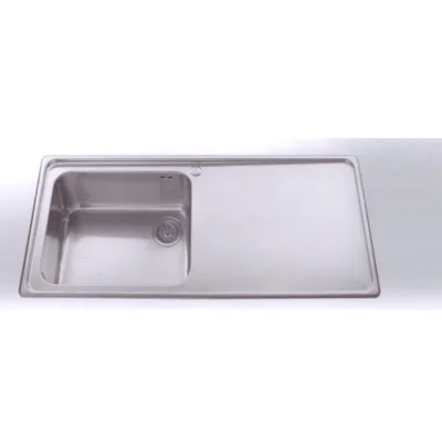 Alpes Lavello semifilo 87/1V1SL con gocciolatoio a destra in acciaio inox da 87x51 cm