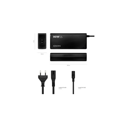 Caricatore Multitensione Aisens Automatico Universale per Laptop 90W con 12 Connettori