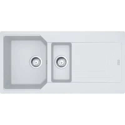 PRONTA CONSEGNA - Franke Lavello una vasca con vaschetta e gocciolatoio Urban Incasso UBG 651 114.0686.781 in fragranite bianco da 100x50 cm