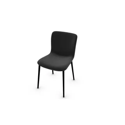 PRONTA CONSEGNA - Calligaris OUTLET Sedia Annie CS1852-MTO con struttura in metallo P15 nero opaco e seduta in tessuto SRC Regen antracite