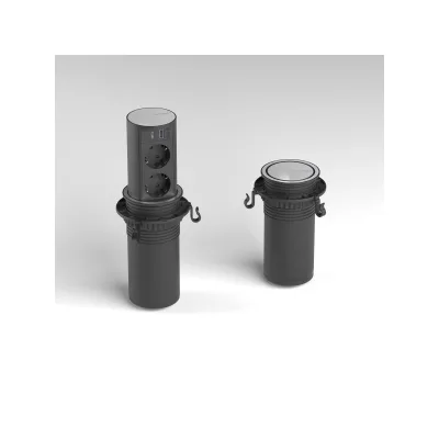 Barazza Portaprese estraibile a incasso 1TPS coperchio finitura acciaio inox satinato