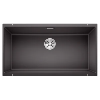 PRONTA CONSEGNA - Blanco | Lavello una vasca SUBLINE 800-U 1523142 finitura grigio roccia da 83x46 cm - Sottotop