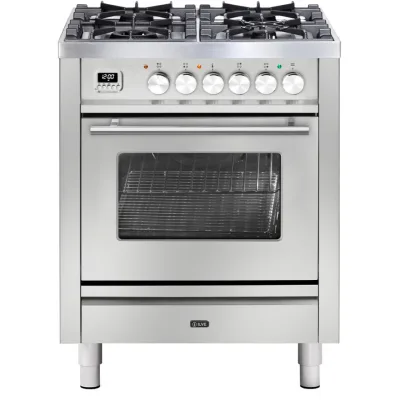 Ilve Cucina P07W Professional Plus P07DWE3 piano cottura 4 fuochi con dual da 70 cm - IN PROMOZIONE FINO AL 6/07