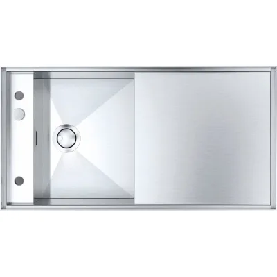 Barazza Lavello una vasca con gocciolatoio LAVELLI MIZU 1LMZ105 finitura inox satinato da 100x52 cm